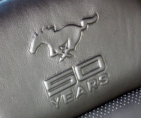 2015 Mustang 50 year seat logo