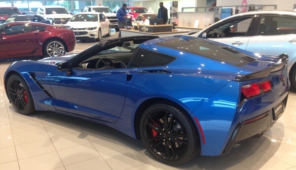 2016 corvette in showroom