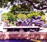 Wreck in front of Plantation Post Office