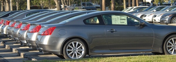 cars on dealership lot