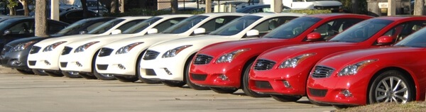 cars on dealership lot