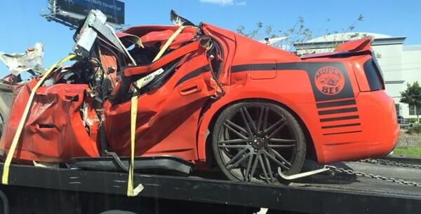 wrecked dodge super bee