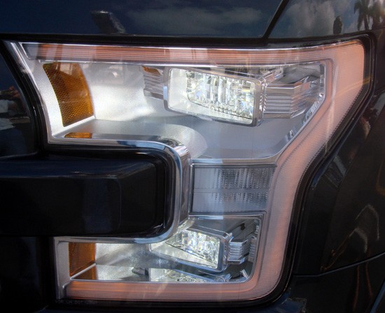 2015 f-150 headlamp closeup