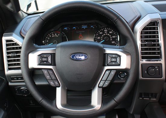 2015 f-150 steering wheel and dashboard