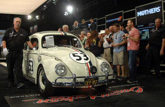 The Herbie Volkswagen sells for $115,000 at Barrett-Jackson Auction 2015