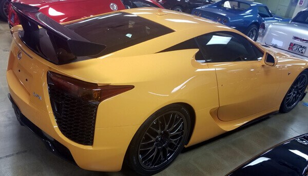 Rear view of the 2012 Lexus LFA Nürburgring Edition showing air intakes over rear radiators