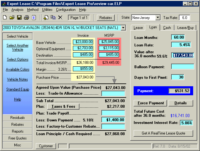 Lease Money Factor Chart