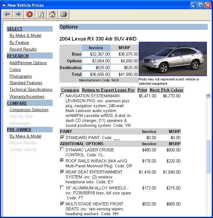 Lease Money Factor Chart