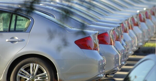 cars on dealership lot