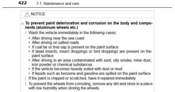 toyota maintenance guide